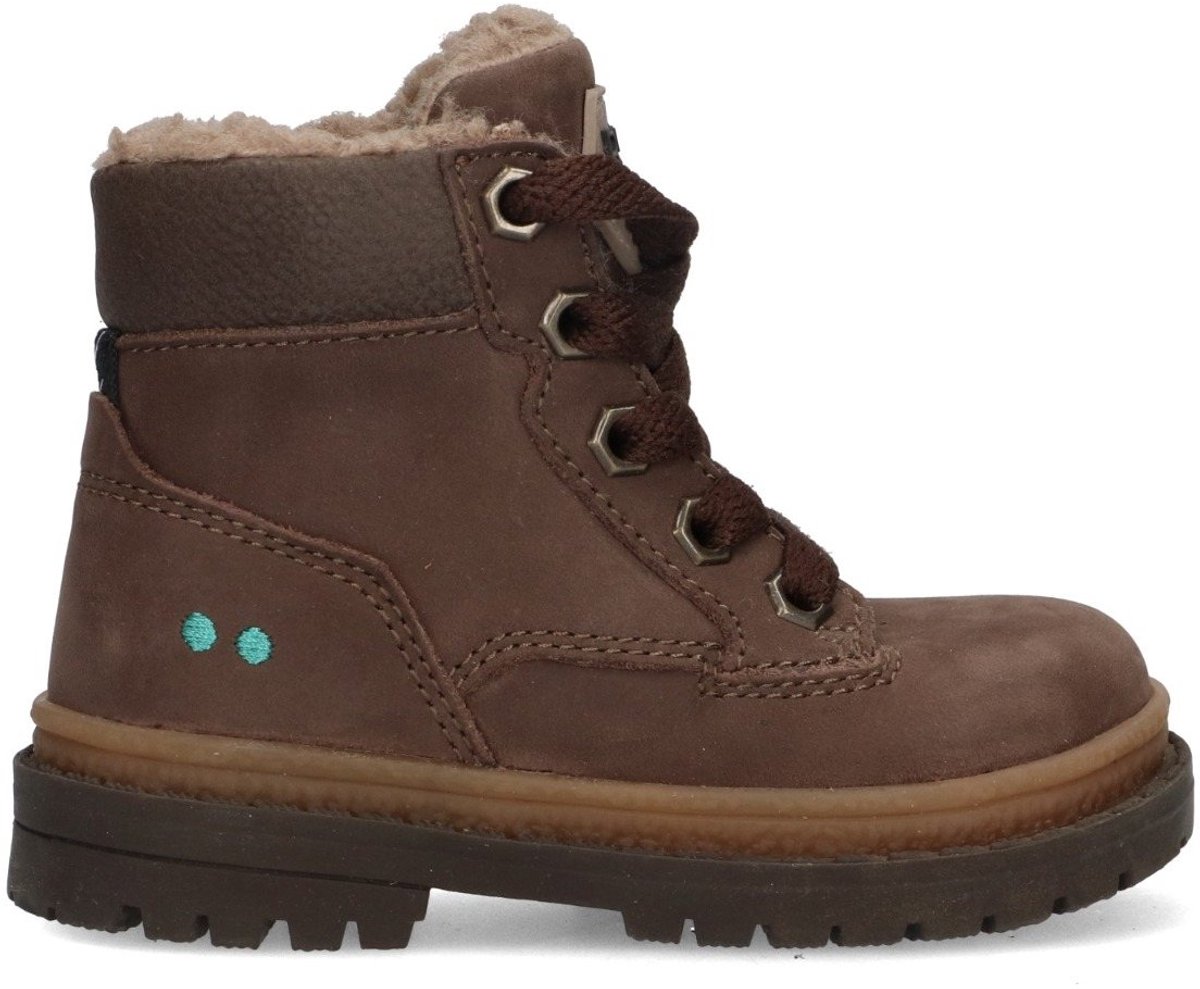 BunniesJR 225700-117 Jongens Biker Boots - Bruin - Nubuck - Veters