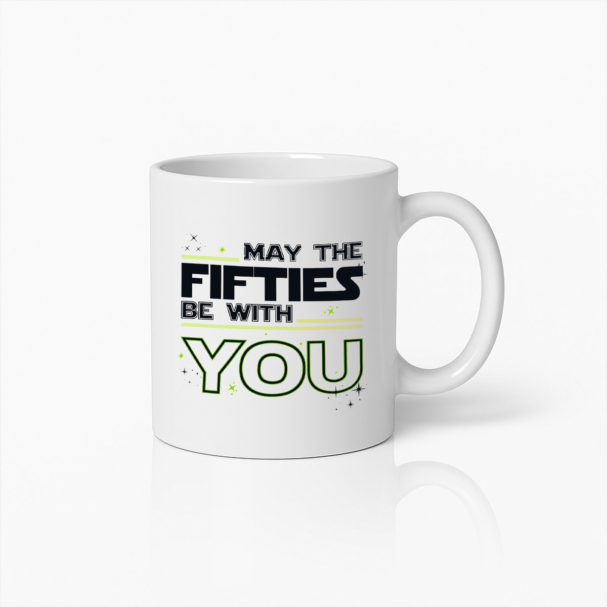 May The Fifties Be With You Mok – Grappig 50e Verjaardagscadeau Voor Hem of Haar