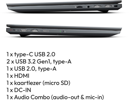 MEDION E15433 - laptop - 15,6 Inch Full HD - Intel Core i5-1334U -1TB SSD, - Intel Iris - 32GB DDR4