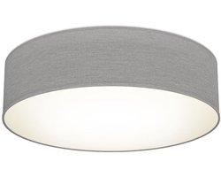 B.K.Licht - Plafonnier - textile taupe - éclairage plafond - salon - salle à manger - chambre - IP20 - rond - Ø38cm - excl. 2x E27