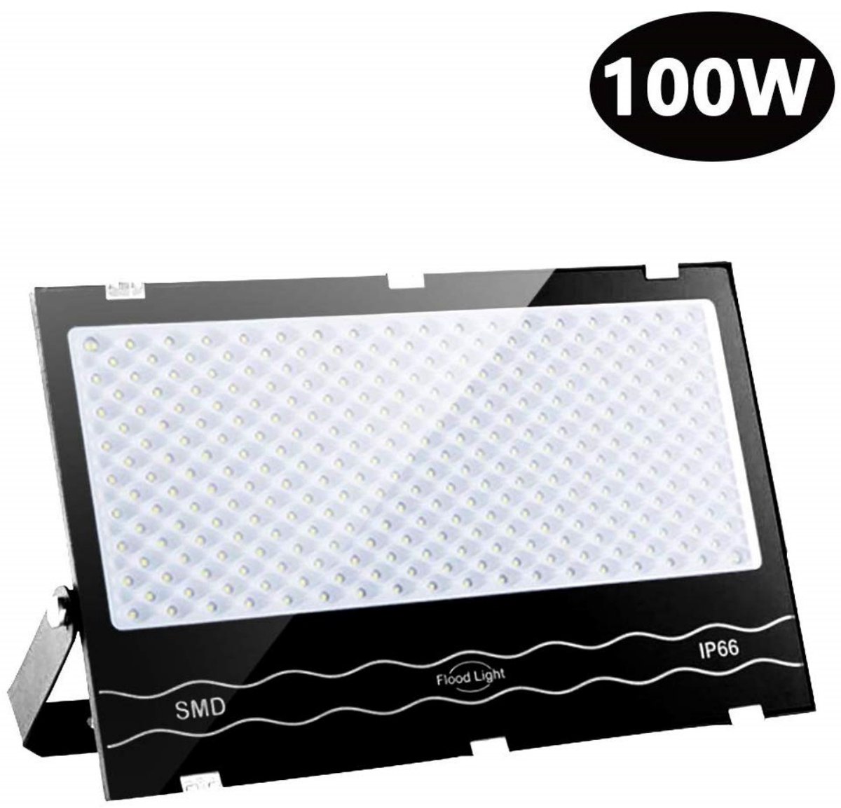 TOVBMUP 100W LED-schijnwerper - veiligheidsverlichting voor buiten - 10000LM buitenschijnwerper met hoge helderheid - IP66 waterdicht - 6500K koelwitte architecturale schijnwerper - Ideaal voor tuinen, garages, erven