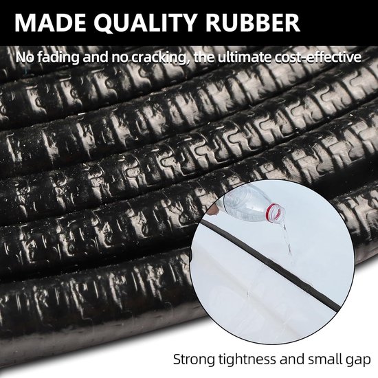U-vorm rubber randbescherming voor autodeuren - 5 meter, universele
