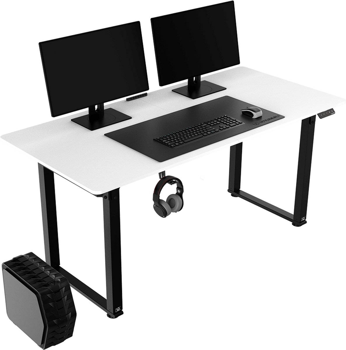 Ultradesk UPLIFT – Elektrisch in Hoogte Verstelbaar Bureau – Wit – 160x75 cm – Gaming, Kantoor & Home Office