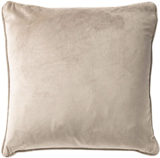 Dutch Decor - Set de 4 coussins décoratifs - Essentials - pierre ponce - beige - 45x45 cm - Finn & Rome - y compris coussins intérieurs - velours