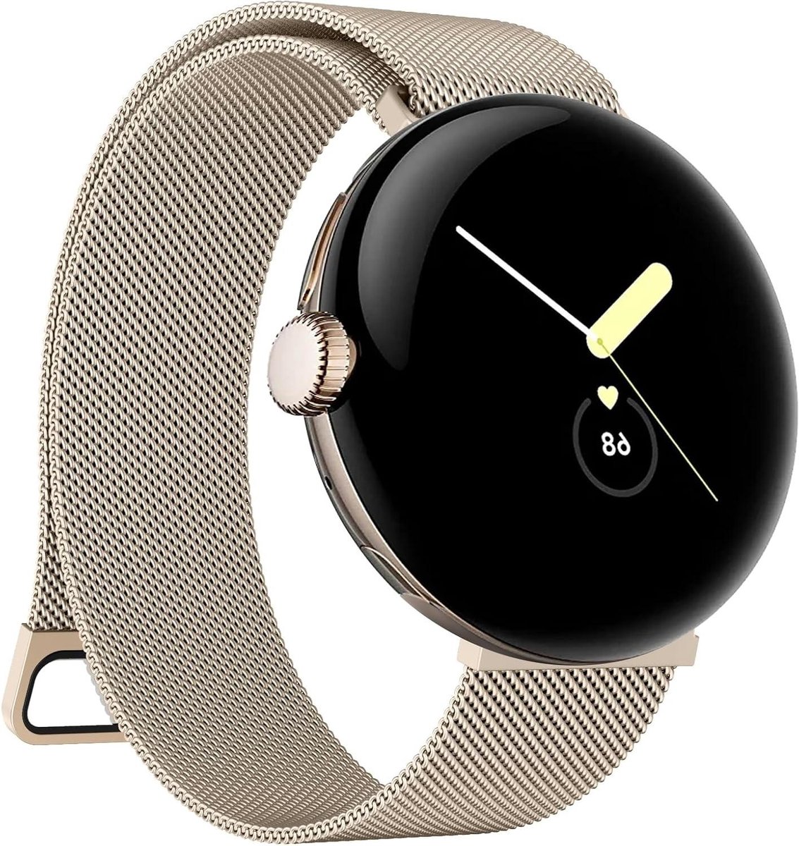 Allecto plus - Roestvrij stalen magnetische metalen reservebandjes voor Google Pixel Watch 2-Watch 1