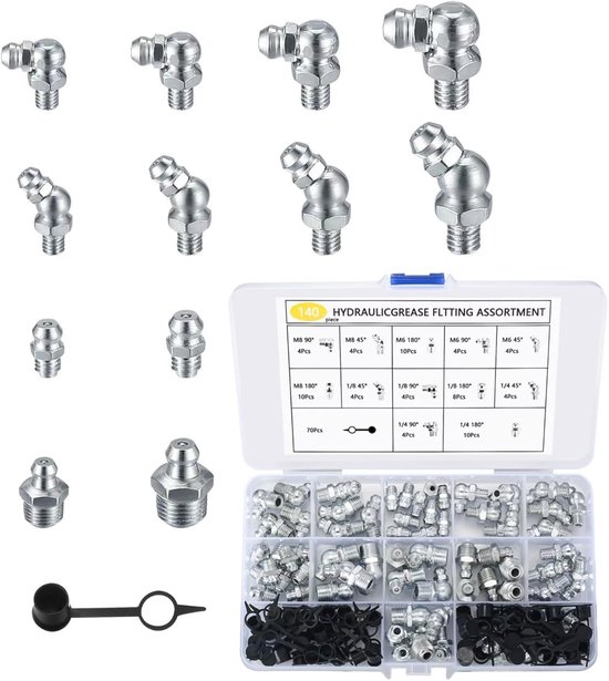 Smeernippel hydraulisch, staal verzinkt | GBI Goor
