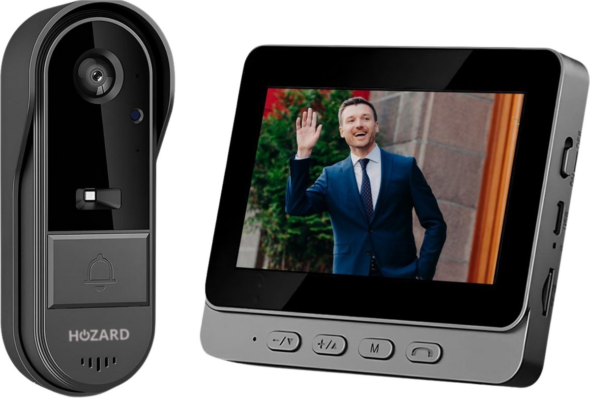 Hozard Deurbel met camera - Video Deurbel - 4,3 inch - Hozard® - €99,00