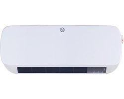 QLT 2-in-1 Keramische Kachel met Wandmontage - Elektrische Wandkachel – Verwarming met Temperatuurregelaar - Timer en Weekschema - Wit