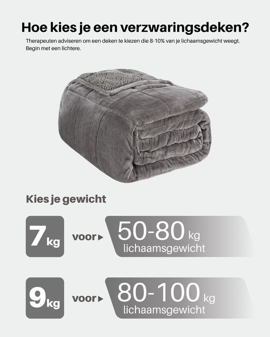 Sivio Gewichtsdecke 7 kg, weiche gewichtete Decke für Erwachsene