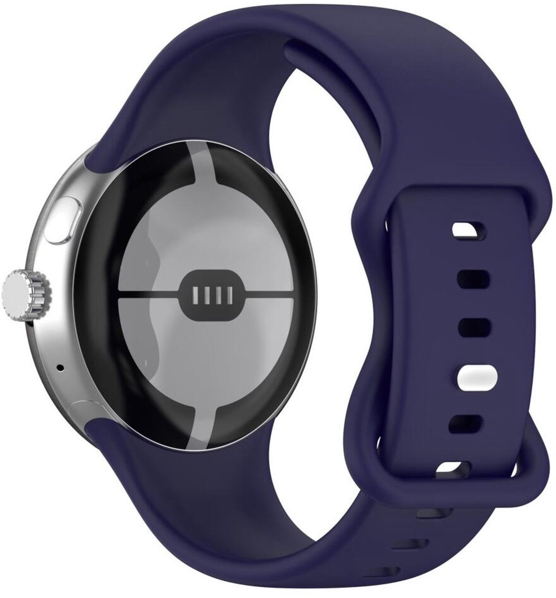 Google Pixel Watch 3 45MM Bandje - Siliconen met Gespsluiting - Blauw