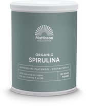 Mattisson - Biologische Spirulina Poeder - Vegan & Biologisch - 125 Gram