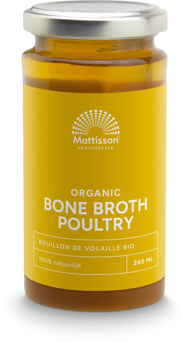 Bol.com Mattisson - Biologische Botten Bouillon Gevogelte - Bone Broth Poultry - Bottenbouillon - 240 ml aanbieding