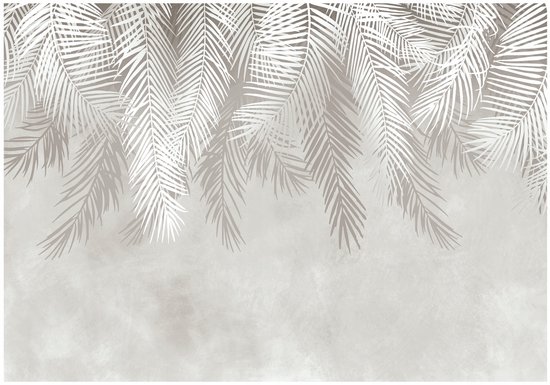 WALLARENA - Fotobehang - 150x105 cm - Fototapete met palmbladeren en veren voor slaapkamer en woonkamer