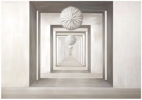 WALLARENA - Fotobehang - 400x280 cm - abstracte 3D illusie voor slaapkamer en salon, vliesbehang