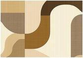 WALLARENA - Fotobehang - 400x280 cm - abstract beige boho design voor slaapkamer en salon, vliesbehang