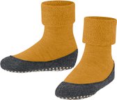 FALKE Cosyshoe Teens Noppen op de zool wol huissokken kinderen geel - maat 29-30