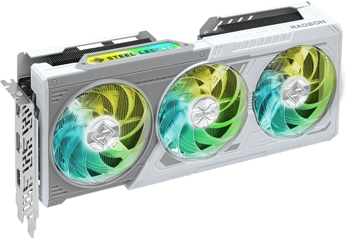 AMD Radeon RX 9060 XT 16GB GDDR6 PCIe 5.0 videokaart met HDMI 2.1, DisplayPort 2.1, Steel Legend OC koeling - Afbeelding 2