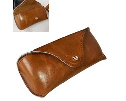 Brillenkoker - Brillendoos - Stijlvolle brillenkoker - Brillenetui - Brillenhoes - Zachte Case - Krasbestendige - Zachte Schaal - Draagbaar - PU - Bruin - brillendoos dames heren