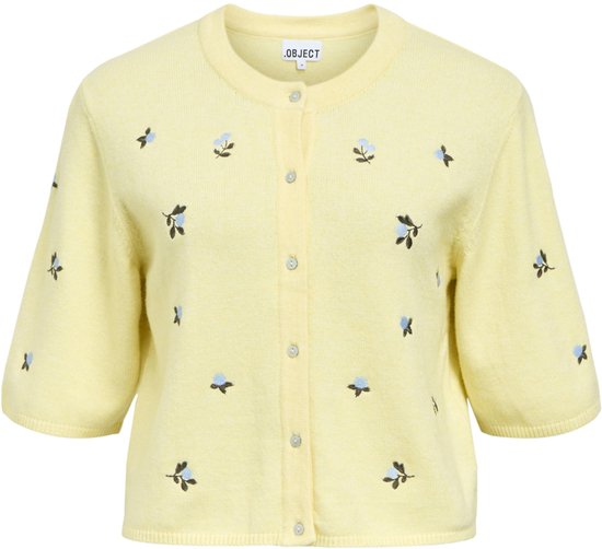 Object - Objthess 3/4 Sleeve Cardigan - 5042782 Baby Lavender Blackberry Embroidery main image 0