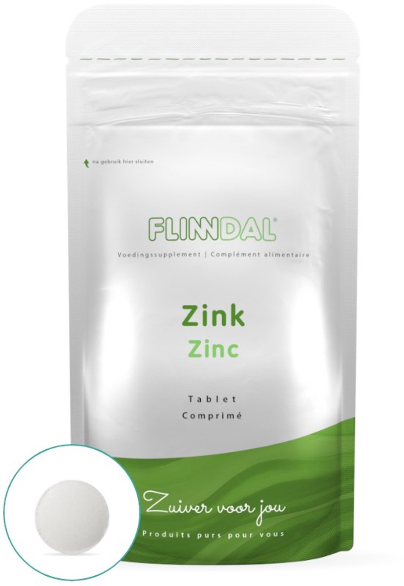 Goedkoopste Flinndal Zink Tabletten - Voor het Herstellen van de Huid en Weerstand - 90 Tabletten