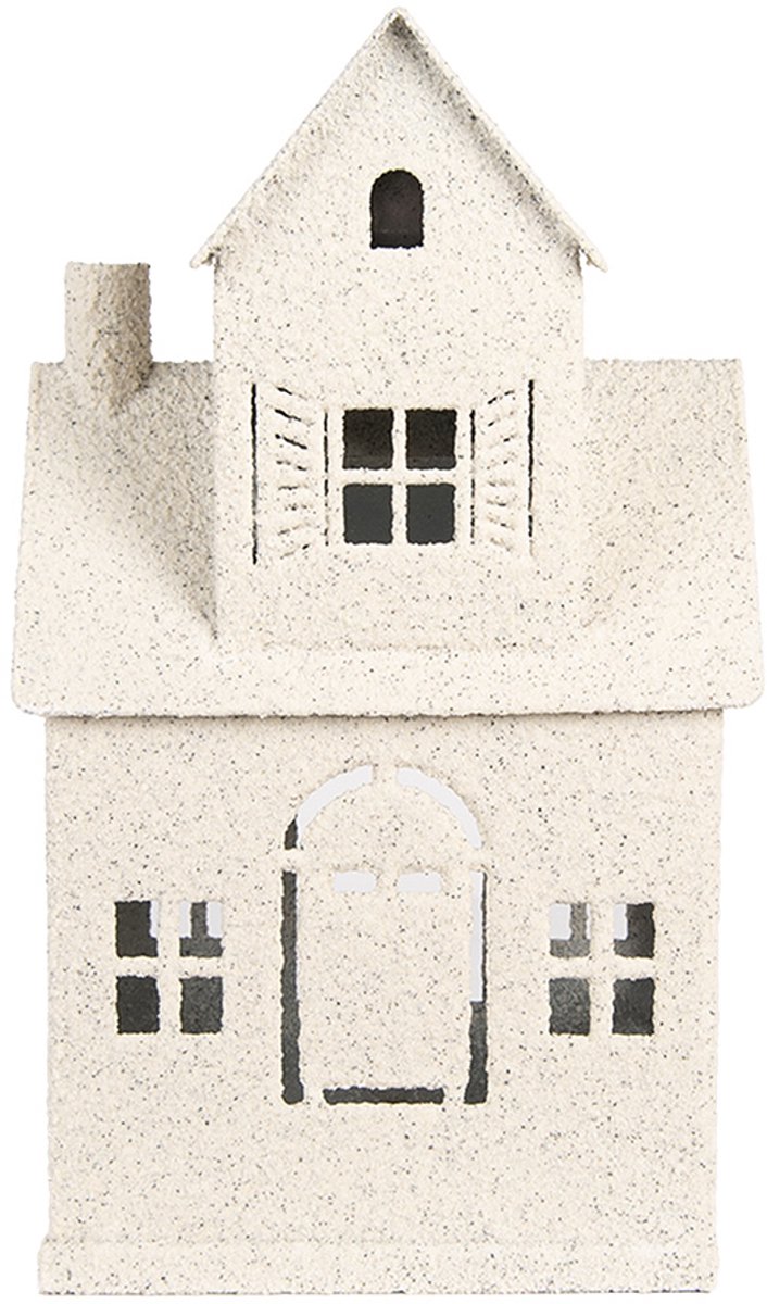 Decoratie Beeld Huis 18x14x31 cm Beige Metaal