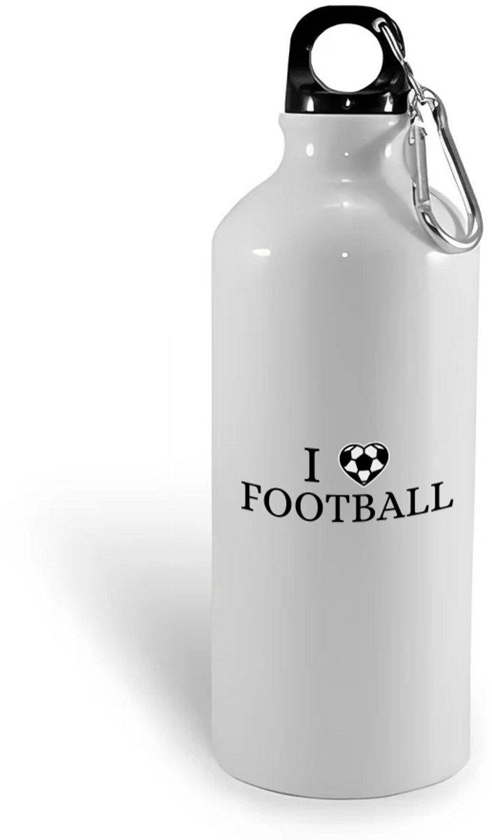 Hacebo® - I love football waterfles - Voetbal - voetballers - sport - atleten - kado - cadeau - water fles - 400ML