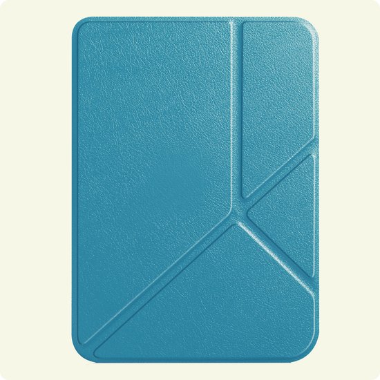 Hoesje Geschikt voor Kobo Clara Colour Hoes Bescherm Hoesje Case Sleep Cover Trifold - Hoes Geschikt voor Kobo Clara Colour Hoesje - Turquoise van Merkloos — afbeelding 5