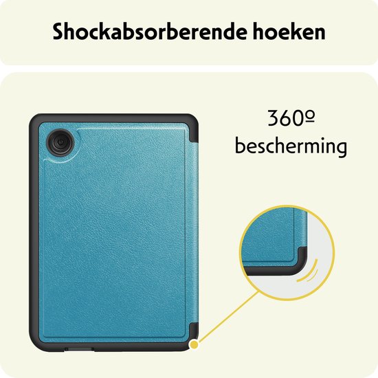 Hoesje Geschikt voor Kobo Clara Colour Hoes Bescherm Hoesje Case Sleep Cover Trifold Met Screenprotector - Hoes Geschikt voor Kobo Clara Colour Hoesje - Turquoise van Merkloos — afbeelding 5
