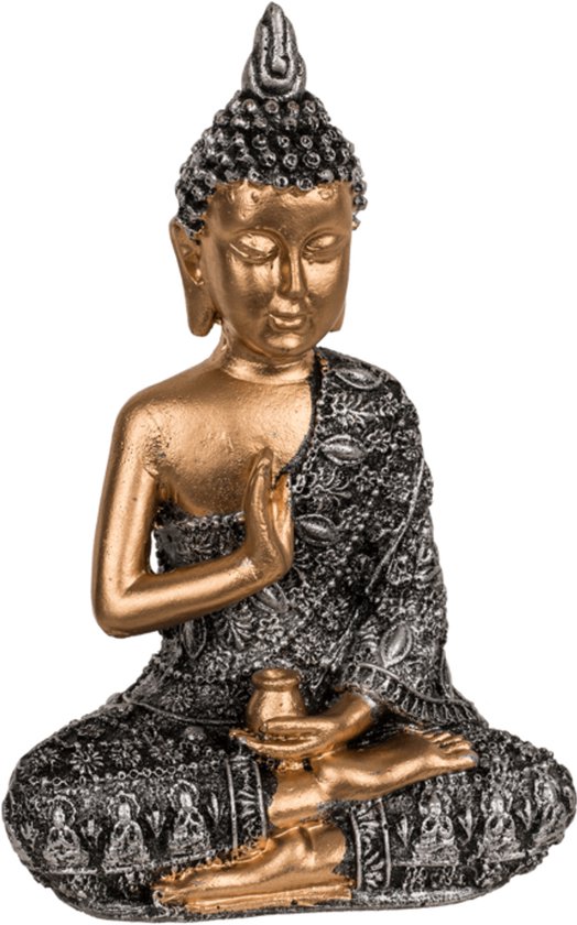 Statue décorative, Bouddha, environ 8,5 x 5 x 13 cm,