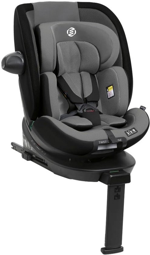 Kinderzitje Andy ISOFIX, Premium Zitverhoger Auto ECE R 129 Gekeurd Kinderzitje Zwart 11029