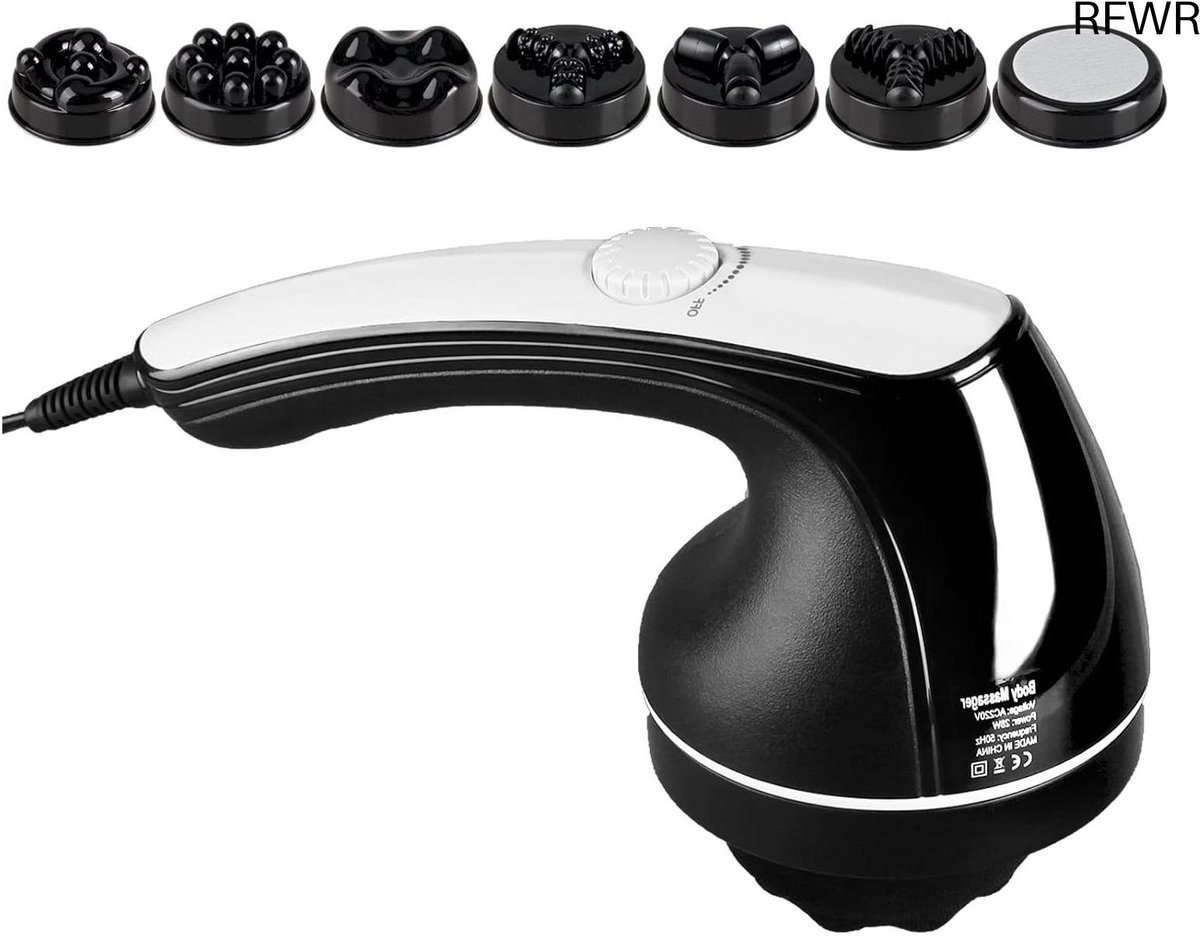 RFWR® Multifunctioneel elektrisch massageapparaat tegen cellulitis met 7 verwisselbare borstelkoppen