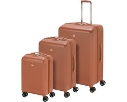 Princess Traveller Oceans kofferset 3 delig (S/M/L) - Mocha Mousse - Lichtgewicht koffers - 191L - GRS gecertificeerd