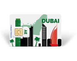 Simkaart Dubai Unlimited Data + Onbeperkt Bellen Prepaid Met Snel 4G/5G Internet En Bellen Op Reis Met Airport Telecom