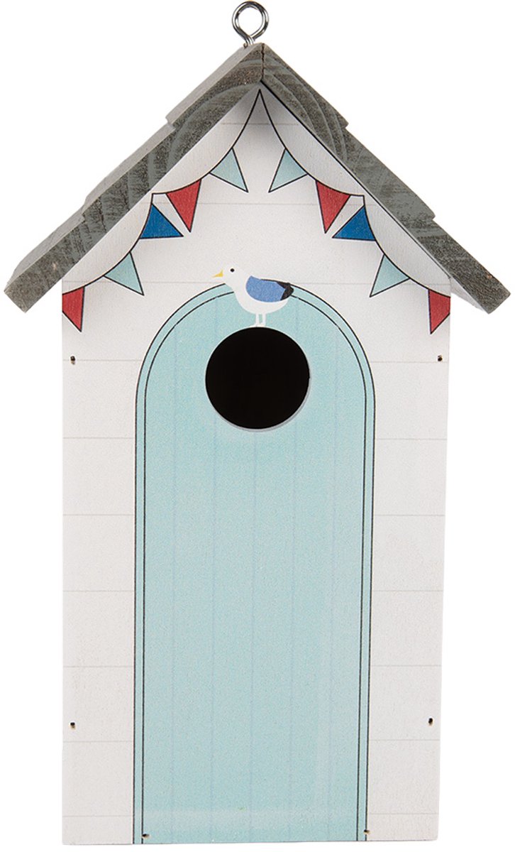 Clayre & Eef Vogelhuis 15x10x22 cm Wit Hout