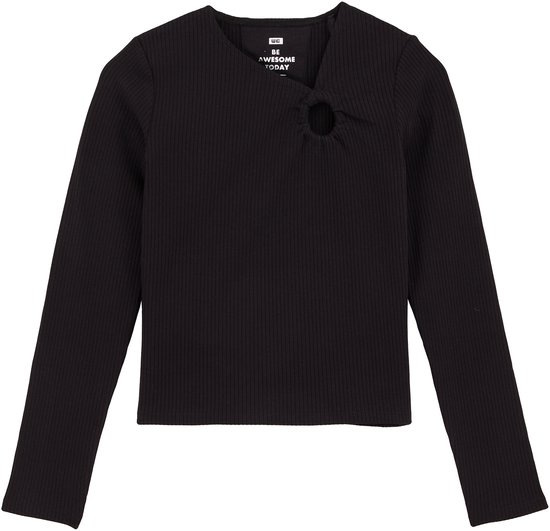 T-shirt WE Fashion Filles avec structure côtelée