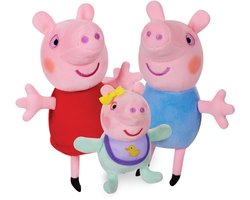 foto van Peppa Pig 3-delige Knuffelset – Peppa, George & Baby Evie – Zachte Pluche Knuffels