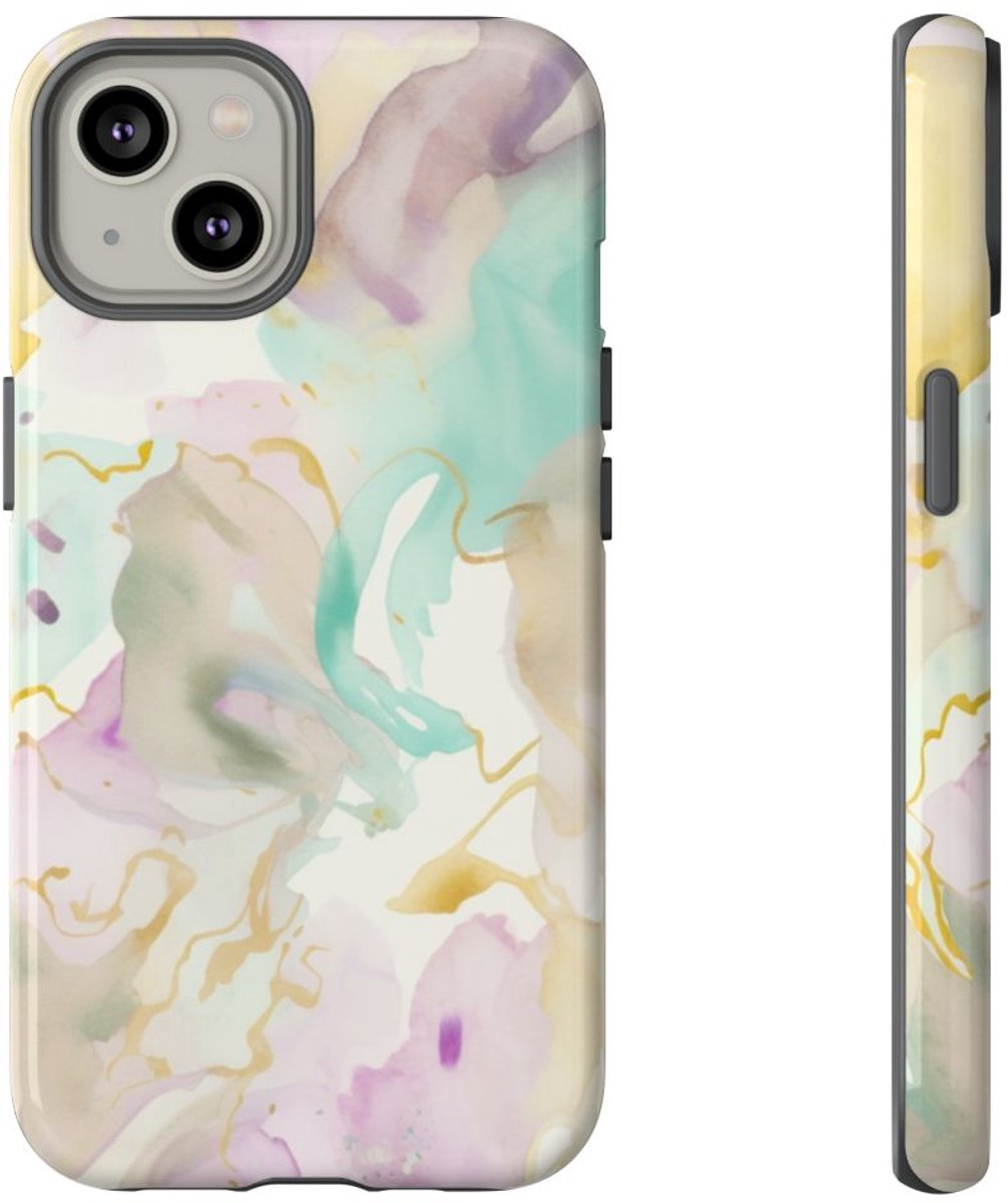 Zachte Waterverf Abstract Fluid Design – Telefoonhoesje Geschikt voor iPhone 14