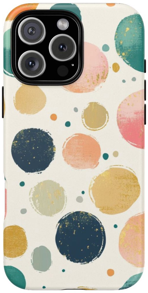 Vrolijk Abstract Stippenpatroon – Telefoonhoesje Geschikt voor iPhone 16 Pro Max