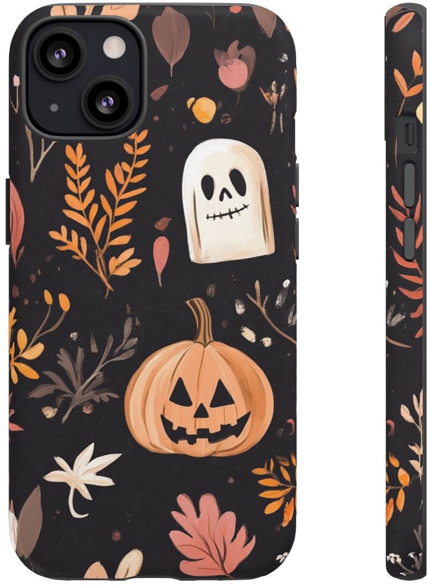 Halloween Pompoen- en Spookmotief – Telefoonhoesje Geschikt voor iPhone 13