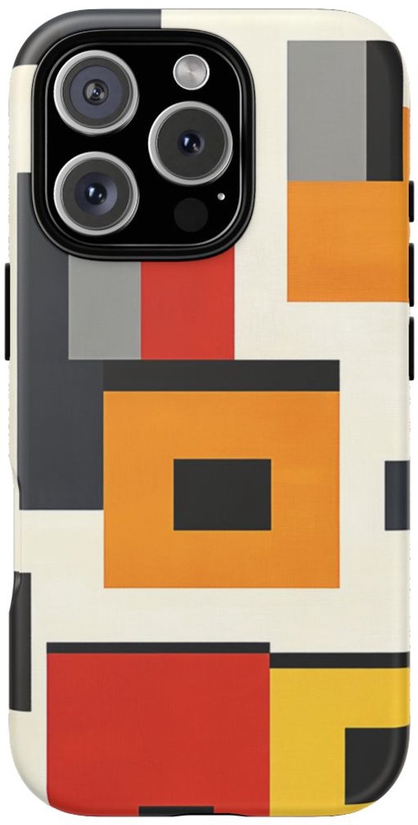 Geometrisch Abstracte Kleurenblokken – Telefoonhoesje Geschikt voor iPhone 16 Pro