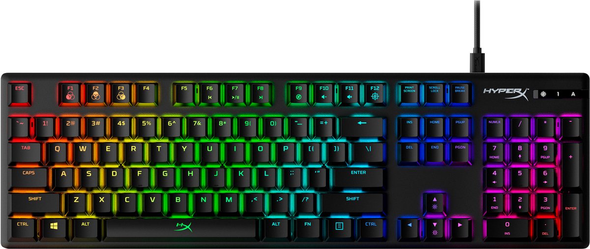 HyperX Alloy Origins - RGB Mechanisch Gaming Toetsenbord - QWERTY - HyperX Aqua Switch