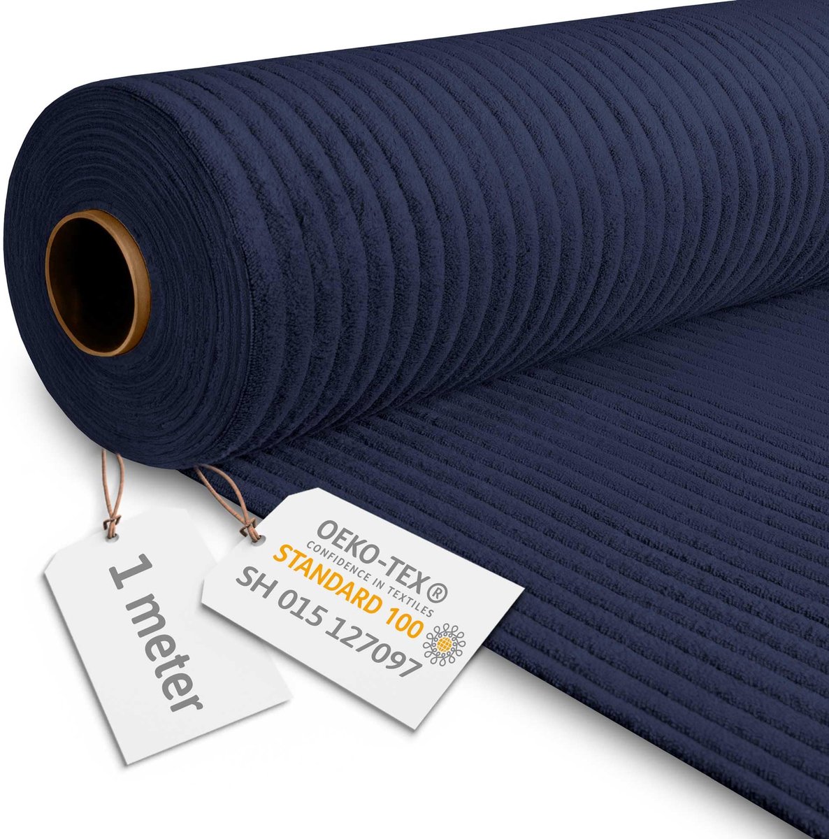 DreamRoots Corduroy Stof Verkocht per Meter Gewicht 380 g/m2 - Meubelstof Corduroy Verkocht per Meter 140 cm Breed - Meubelstof Verkocht per Meter - Brede Corduroy Verkocht per Meter Blueberry Pie 1M