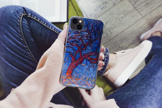 Coque iPhone 13 mini - Arbre rouge - Piet Mondrian - Siliconen