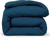 DoubleDry 2 in 1 Dekbed 240x200 - Lits Jumeaux wasbaar dekbed zonder overtrek - blauw