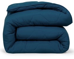 DoubleDry 2 in 1 Dekbed 240x200 - Lits Jumeaux wasbaar dekbed zonder overtrek - blauw