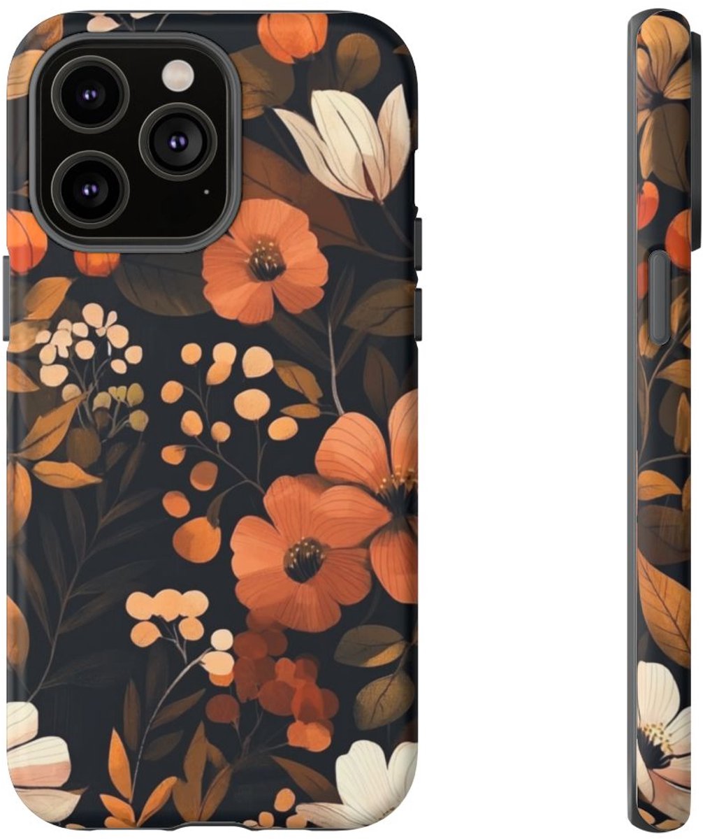 Herfstachtig Bloemenpatroon – Telefoonhoesje Geschikt voor iPhone 14 Pro Max