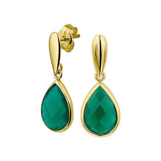Marie-Celeste  Boucles d'oreille Agate - Or
