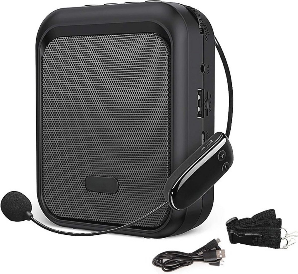 WNHB® Draagbare Mini Stemversterker met Bluetooth – Draadloze UHF Microfoon – Ideaal voor Leraren Coaches en Presentaties