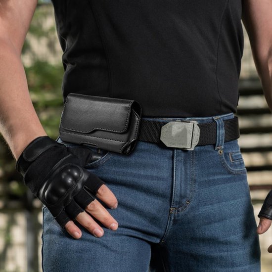Riemhouder voor Telefoon - Lederen Telefoon Case met Riem Loop voor Outdoor Travel en Business van Ykooe — afbeelding 2