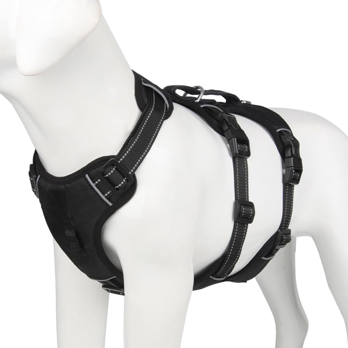 Ontsnappingsbestendig hondenwandelharnas - D-type gesp voor middelgrote - grote actieve hond